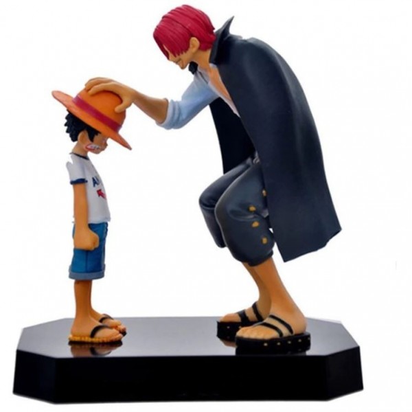 ‍Luffy y Shanks Figura One Piece Recuerdo de Niño Sombrero