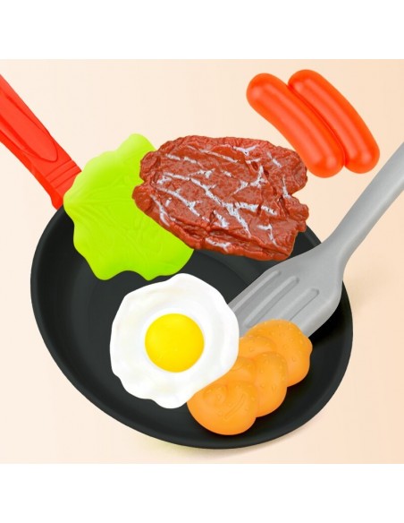 ‍Sarten Pack 8 unds con Carne y huevo de Juguete de Cocina